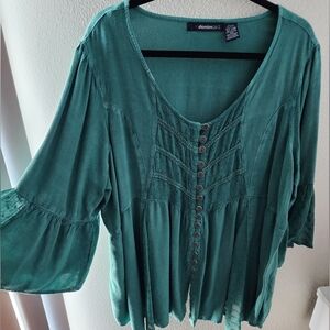 Boho turquoise top